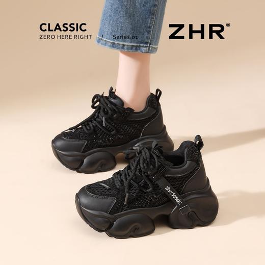 ZHR【增高8cm】厚底老爹鞋女2025秋季小个子显高透气运动休闲鞋女 商品图8