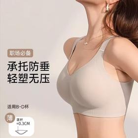大胸显小内衣女全罩杯薄款防下垂收副乳2025无痕胖mm塑形文胸罩夏