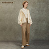 Famecoco设计师款中性风阔腿裤纯棉百搭高腰休闲裤长裤FAC6GA017 商品缩略图2
