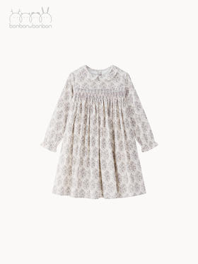 复古打揽碎花连衣裙