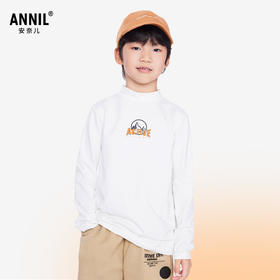【三季潮搭印花T】男童中领长袖针织衫秋季新款安奈儿童装EB531584