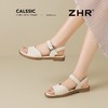 ZHR则则时装凉鞋女2025夏季新款百搭软底一脚蹬通勤一字带凉鞋 商品缩略图4