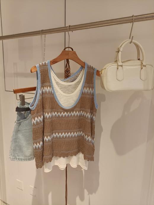 【门店同款】ENJOY秋季菱格针织两件套 163752101 商品图0