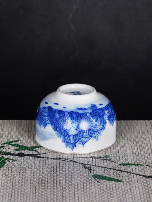 子佩集S990【归田守拙】摆件【QF002】纯银茶具青花山水茶杯纯银内胆景德镇手绘2508 商品图3