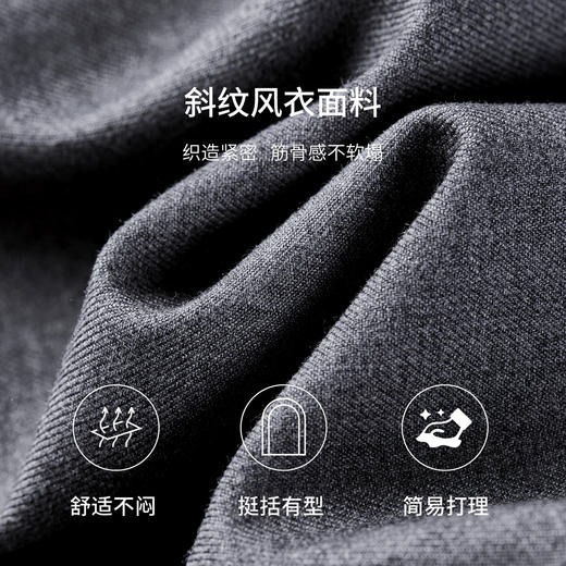 【内购】【可拆卸腰带】英伦风都市通勤翻驳领双排扣插肩袖宽松中长款风衣-153FB2131 商品图3