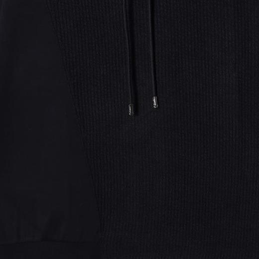 D1379SDSA男士秋冬新款痞帅男装纯色拼接不规则抽绳连帽卫衣显瘦百搭 商品图3