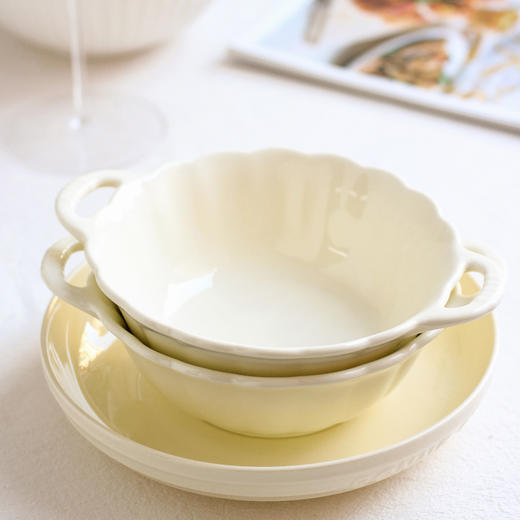 STOY 法式美学法式浮雕 松露白餐具系列 汤碗/鱼盘/双耳碗 商品图7