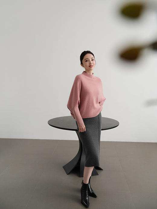 【董璇同款穿搭】羊绒世家秋冬明星款纯羊绒针织套衫纯羊绒半裙 商品图0