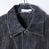 J59192SDSA男士秋冬新款痞帅男装潮流撞色印花翻领夹克时尚做旧休闲外套 商品缩略图2
