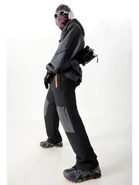 【防风保暖 防泼耐磨 有型显瘦】斯辰唯佳情侣拼接撞色户外长裤（E38-7779）