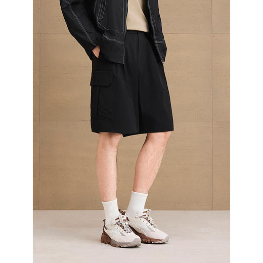 【凉感】GXG男装 口袋工装裤腰带扣短裤通勤男裤子 2025夏季新品 商品图3