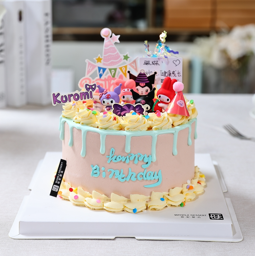 【迷你库洛米款】-新鲜芒果与百利脆脆片夹心，有进口动物淡奶油和混合乳脂奶油可选