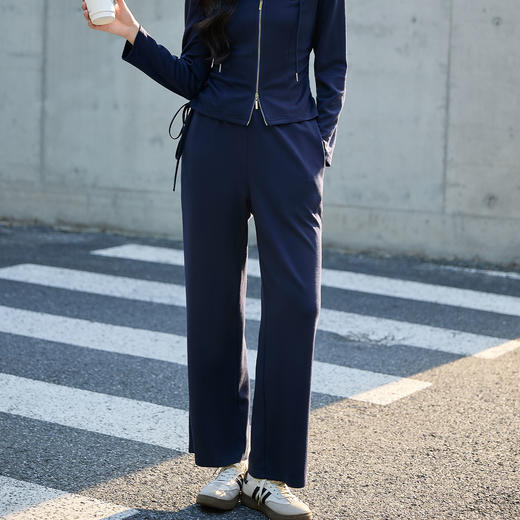 奢姿大码女装2025秋季时尚松紧腰设计阔腿裤胖妹妹气质百搭裤子9953594211B 商品图0
