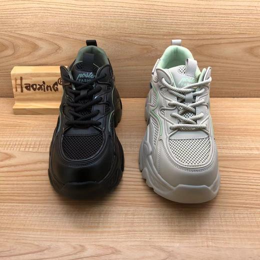 豪行春季新款时尚休闲厚底女单鞋轻便运动老爹鞋24151910 商品图5