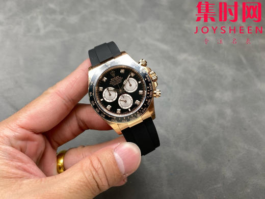 劳力士宇宙计型 BT迪通拿 玫金黑盘钻面 黑陶迪 男士腕表 丹东4131机 商品图3