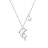 【白贝海豚】S999纯银微镶锆石项链【YXS-A2666】 商品缩略图4