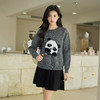 奢姿大码女装2025秋季气质可爱熊猫图案针织衫胖妹妹时尚圆领上衣9553669916 商品缩略图1
