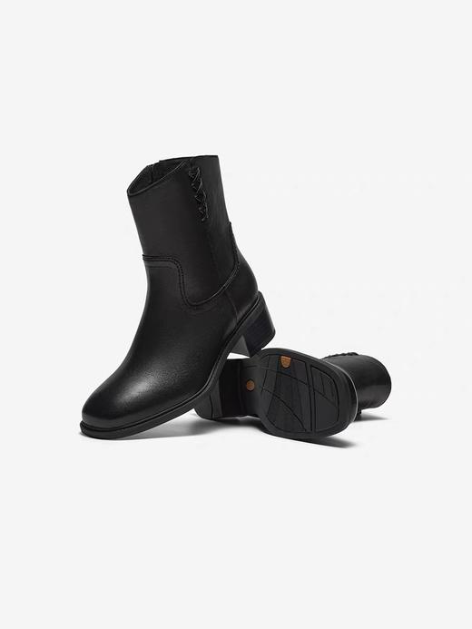 【云粉节】 【拔佳】BF楼Bata西部靴女2025冬款羊皮百搭复古粗跟时装牛仔靴ATO48DZ5     吊牌价1459 活动价999 商品图3