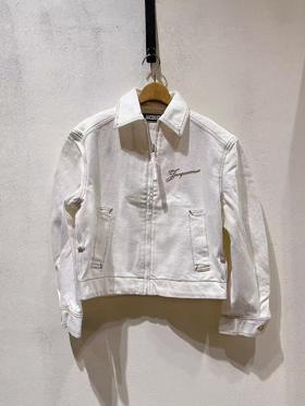 女款刺绣logo拉链外套