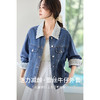 【内购】【拼接蕾丝】简约通勤翻领长袖含再生纤维素&亲肤棉两穿牛仔外套-W51W80410 商品缩略图1