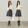【内购】【通搭四季】小个子通勤梨型身材撞色珠片遮肉显瘦A字中裙半身裙-154QF3665 商品缩略图2