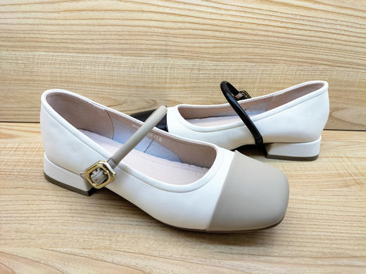 2024春季新款豪行真皮女鞋24126430时尚低跟舒适休闲复古单鞋 商品图5