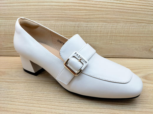 秋季新款豪行真皮女鞋时尚中跟舒适休闲简约单鞋23367189 商品图1