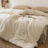 【A类棉麻提花澳洲羊毛被】羊毛提花被芯纯色A类抑菌被子棉麻纯色被秋冬被四季 商品缩略图1