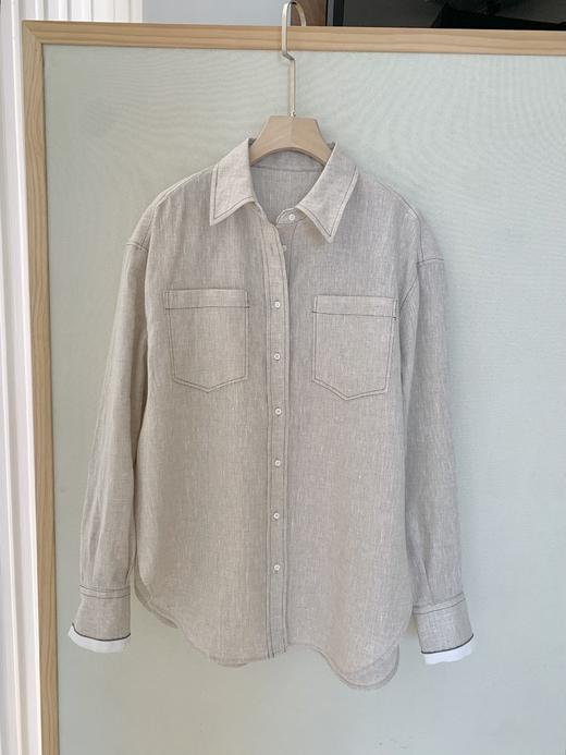 【高品质私服】【BC女士亚麻休闲长袖衬衫】既保留亚麻特有的透气性与随性褶皱 慵懒却不邋遢G1260-CC【无标出货 介意慎拍】 商品图9