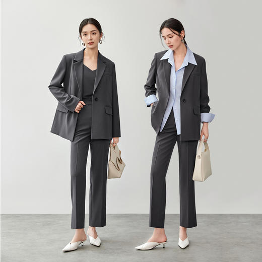 【内购】职场面考公好打理气质通勤带肩垫西装外套-151XC1851S 商品图2