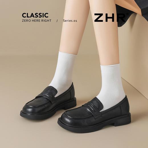 ZHR则则时尚英伦风平底乐福鞋2025秋季新款百搭舒适气质通勤皮鞋 商品图2