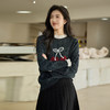 奢姿大码女装2025秋季胖妹妹时尚减龄樱桃图案气质花边装饰针织衫9653653643 商品缩略图4
