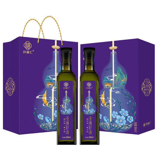 纳福汇冷榨亚麻籽油礼盒500ml*2 商品图4
