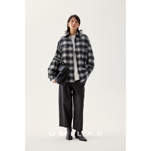 UMILAB｜棱角*A级超薄无涂层植鞣羊皮 松紧腰藏肉锥形皮裤BP1302W 商品图3