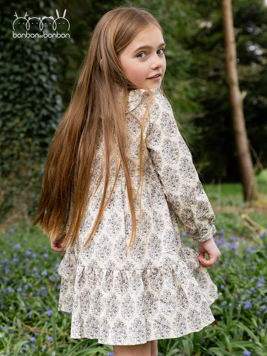 浪漫碎花鱼尾连衣裙 商品图4