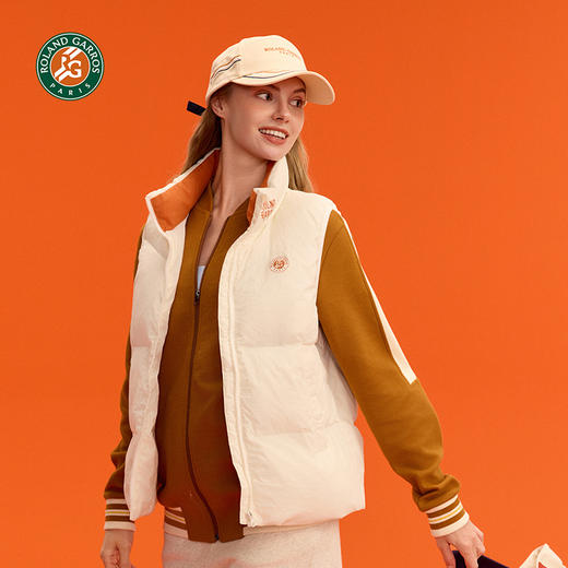 罗兰加洛斯法网棉马甲立领运动外套背心女秋冬保暖户外 商品图1