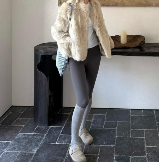 三种厚度！软糯鲨鱼裤女可外穿秋冬2025年新款加厚紧身瑜伽保暖加绒棉裤打底裤 商品图6