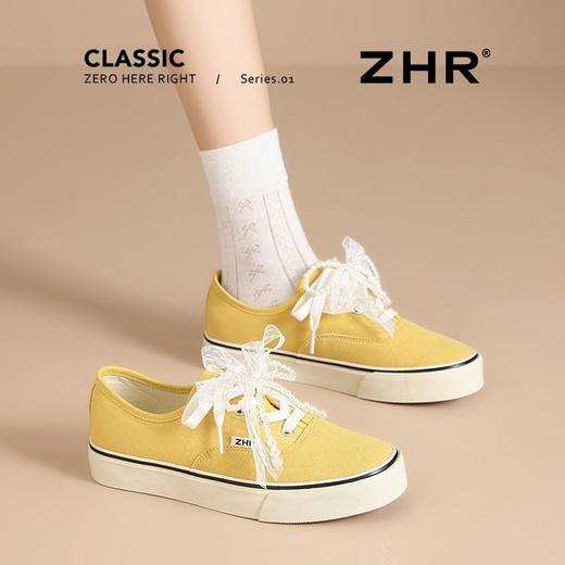 ZHR活力黄芭蕾超轻板鞋女2025秋季珍珠网纱帆布鞋超软运动休闲鞋 商品图8