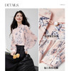 【内购】【堆堆立领】优雅通勤褶艺灯笼袖植物花卉印花雪纺衫-153VB2615 商品缩略图3