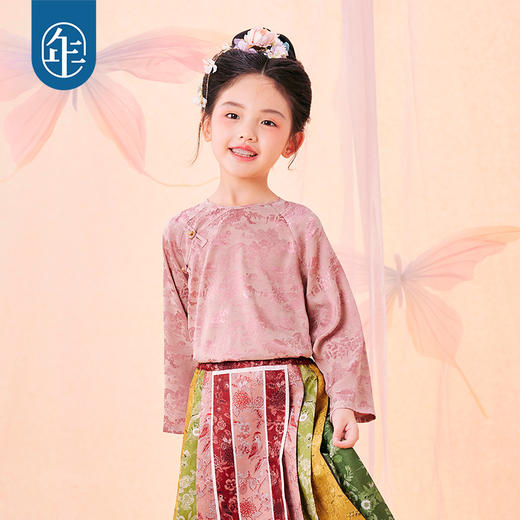 【年衣】童装女童旗袍春秋新款新中式国风女孩言笑燕燕中式马甲+中式甜心上衣+言笑燕燕马面裙 商品图10