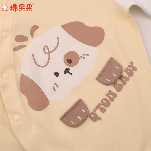 棉果果冬季新品暖姜棉柔软保暖59-80码卡通可爱爬衣暖姜偏襟连体衣M401720425664 商品图5