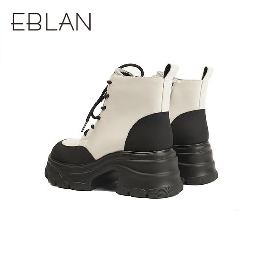 伊伴冬季牛绒百搭高跟马丁靴B25609702 商品图3