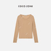 COCO ZONE100%绵羊毛时尚纯色通勤长袖打底衫 23C19325 商品缩略图2