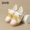 ZHR则则米黄双鞋带复古板鞋女2025新款增高透气德训鞋厚底休闲鞋 商品缩略图0