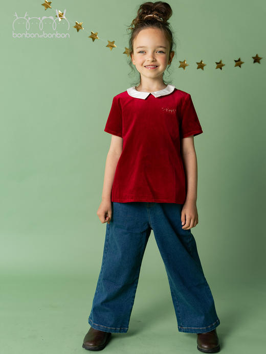 波尔多红丝绒上衣 商品图3