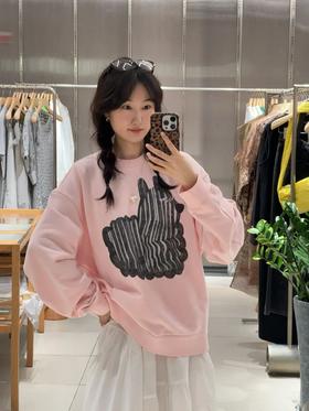 【高品质私服】【JN狗狗图案套头粉色卫衣】柔软舒适 | 挺括性好 | 质地细密G1564-CC【无标出货 介意慎拍】