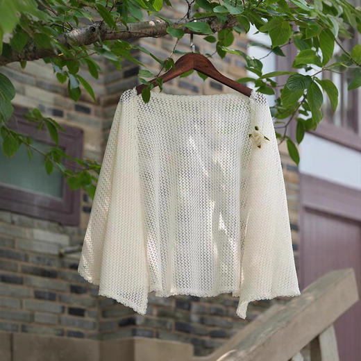 MYJ 钩花日常旗袍外搭开衫针织披肩 商品图4