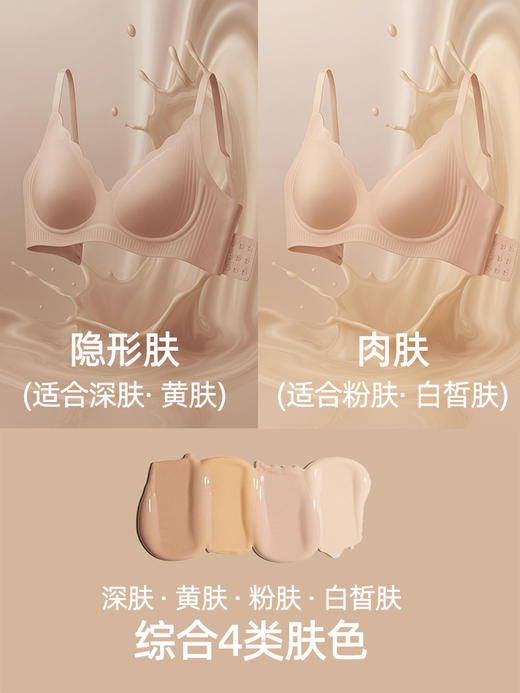 【大胸专属粉底液内衣】遐1mm轻薄全罩杯隐形无痕大胸显小文胸 商品图1