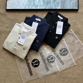 lulu露露秋季长袖Polo，纯棉材质，日常通勤搭配，休闲商务运动优选，蜂窝POLO衫