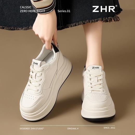 ZHR厚底【8.5cm】内增高小白鞋女轻便百搭小个子耐磨运动休闲鞋女 商品图4